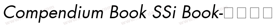 Compendium Book SSi Book字体转换